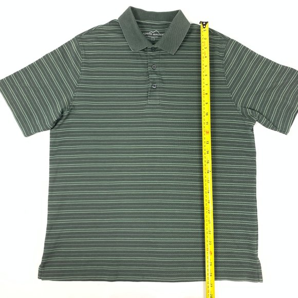 3/$25 Eddie Bauer Mens Polo Golf Shirt Green Large - Picture 9 of 11